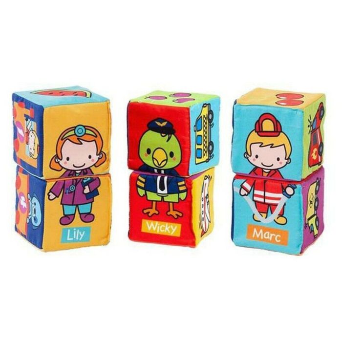 Bolsa cubos aprendizaje de tela 6 piezas 3 Bolsa cubos aprendizaje de tela 6 piezas 3