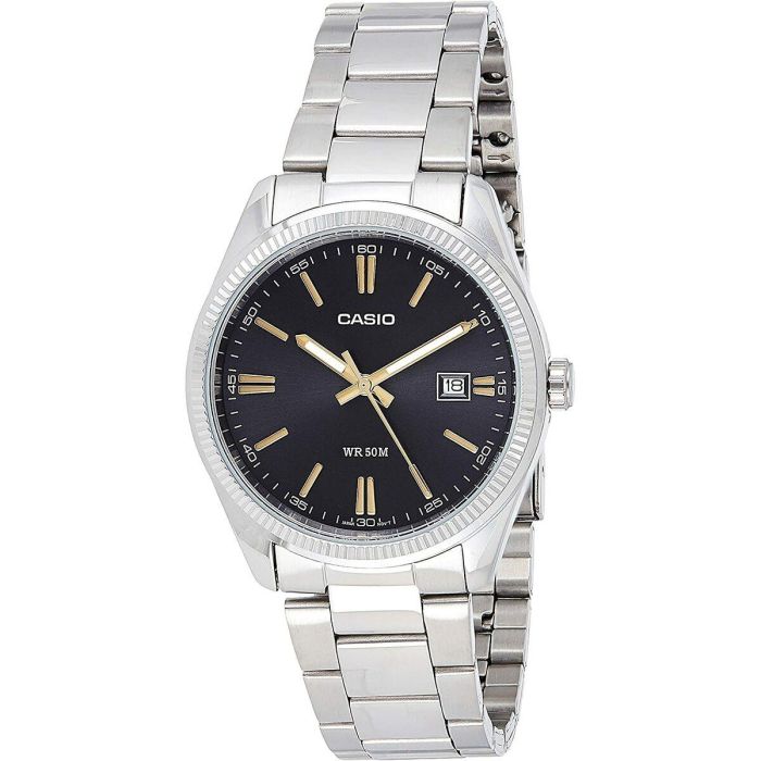 Reloj Hombre Casio DATE Negro Plateado (Ø 39 mm) Reloj Hombre Casio DATE Negro Plateado (Ø 39 mm)