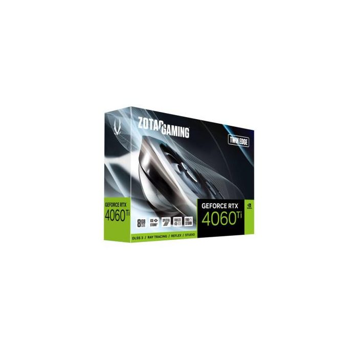 ZOTAC RTX 4060 Ti Twin Edge ZT-D40610E-10M, NVIDIA GDDR6, 8GB, 128 bit, HDMI + 3 DisplayPort, 2 Ventiladores 4 ZOTAC RTX 4060 Ti Twin Edge ZT-D40610E-10M, NVIDIA GDDR6, 8GB, 128 bit, HDMI + 3 DisplayPort, 2 Ventiladores 4