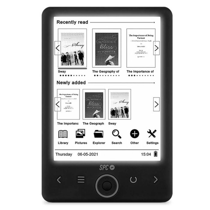 SPC eBook Dickens Light 2 6" Modelo 5613N - Pantalla Retroiluminada, 8GB, Lectura sin Cansancio Visual 1 SPC eBook Dickens Light 2 6" Modelo 5613N - Pantalla Retroiluminada, 8GB, Lectura sin Cansancio Visual 1