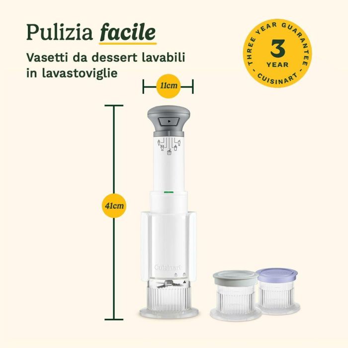 Heladera CUISINART - ICEFD10E - 250 W - 3 x 240 ml - Blanca 1