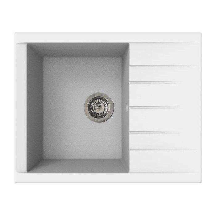 Stradour STR3660428009169 Fregadero Encastrable de Resina SMC Blanco Liso Modelo Cubo 1C XS 62x50cm Stradour STR3660428009169 Fregadero Encastrable de Resina SMC Blanco Liso Modelo Cubo 1C XS 62x50cm