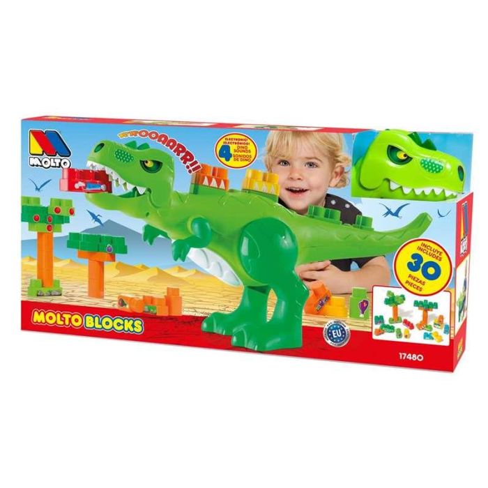 Juego construccion dinosaurio bloques 30 piezas ¡electrónico con 4 sonidos! 9 Juego construccion dinosaurio bloques 30 piezas ¡electrónico con 4 sonidos! 9