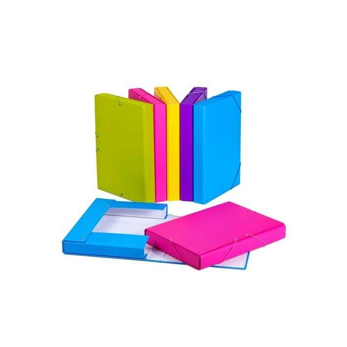 Carpeta De Proyectos Carchivo Carton Forrado Fashion Fº Gomas 4 Cm Violeta