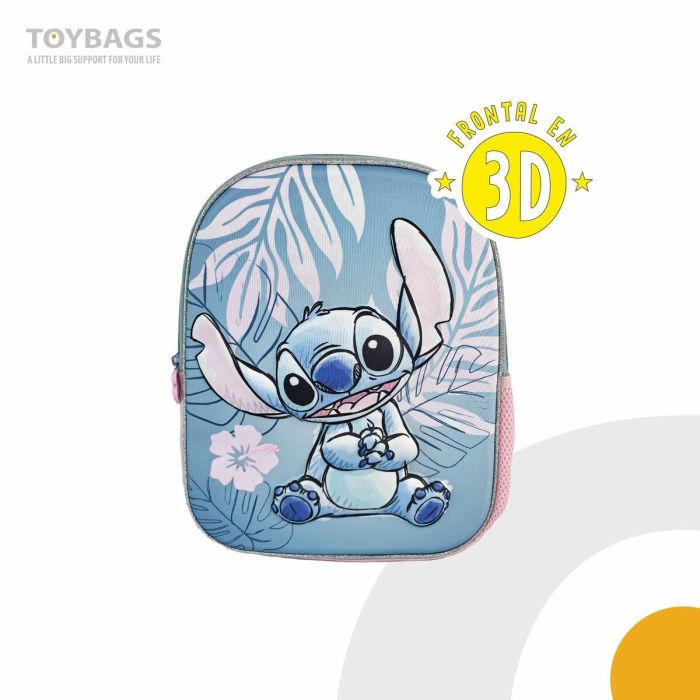 Toybags Stitch Pink Mochila Preescolar 3D con Bolsillo Lateral - 8 x 22 x 8 cm 5 Toybags Stitch Pink Mochila Preescolar 3D con Bolsillo Lateral - 8 x 22 x 8 cm 5