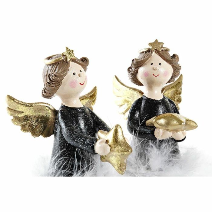 Figura Navidad Moderna DKD Home Decor Negro Blanco 9 x 20 x 8 cm (2 Unidades) 1 Figura Navidad Moderna DKD Home Decor Negro Blanco 9 x 20 x 8 cm (2 Unidades) 1