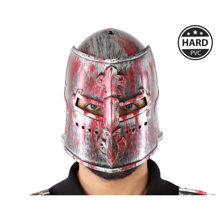 Casco Medieval Ensangrentado De Pvc Duro Para Caballero Disfraz Halloween Larp Ferias