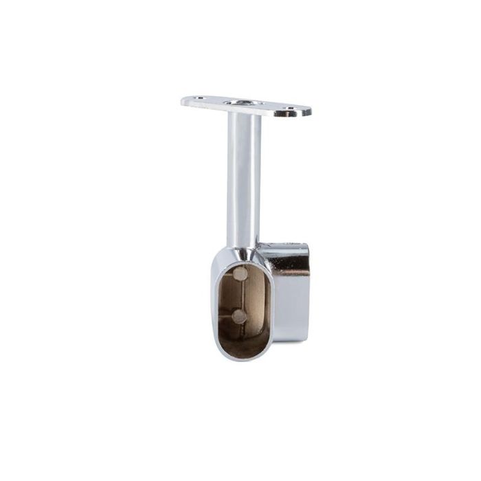 ALK System Soporte de Rincón para Tubo Oval Armario 30x15 mm Cromado, Conector Esquina para Vestidor