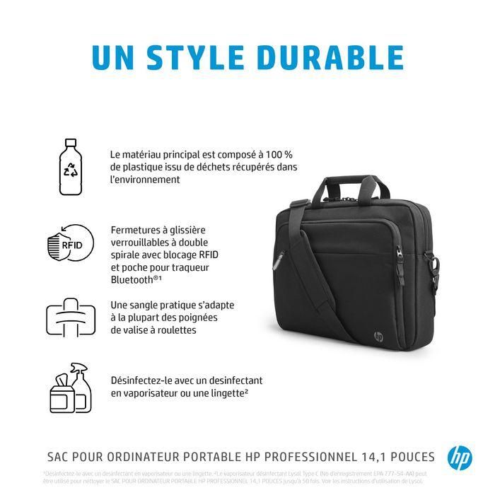 HP Maletín Profesional para Portátil de 14.1 Pulgadas con Materiales Ecológicos y Diseño Cómodo 9