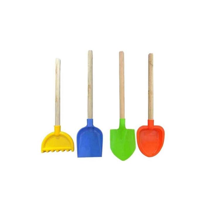 Pala y rastrillo de madera y pvc 42 x 10 x 4 cm - modelos surtidos 1