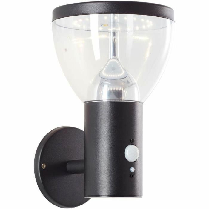 Aplique de exterior - BRILLIANT - TULIP - LED y solar - Detector de movimiento - Acero inoxidable y plástico - 4 W - Negro 1