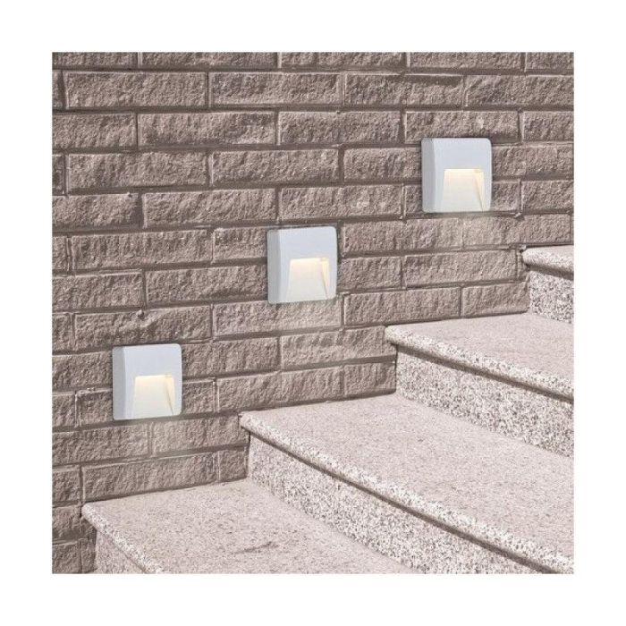 RABALUX RAB-8893 Aplique Exterior Trento LED 3W 100Lm IP65 Blanco Cuadrado 120x120mm 4000K Luz Blanca Natural 3