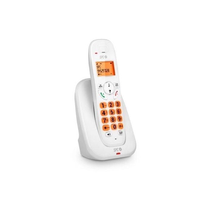 SPC Kairo 7331B Teléfono Inalámbrico Blanco - Pantalla/Teclado Iluminados, Bloqueo de Llamadas, Manos Libres, Modo ECO, Volumen Boost 0 SPC Kairo 7331B Teléfono Inalámbrico Blanco - Pantalla/Teclado Iluminados, Bloqueo de Llamadas, Manos Libres, Modo ECO, Volumen Boost 0