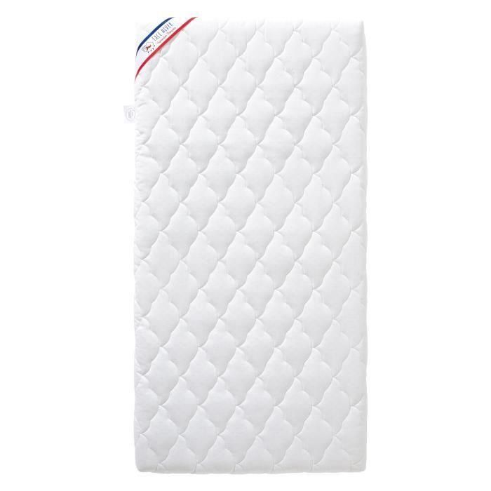 Colchón para bebé climatizado - 60x120x10 cm - Reversible - Funda desenfundable - Antiácaros - Fabricación francesa Colchón para bebé climatizado - 60x120x10 cm - Reversible - Funda desenfundable - Antiácaros - Fabricación francesa