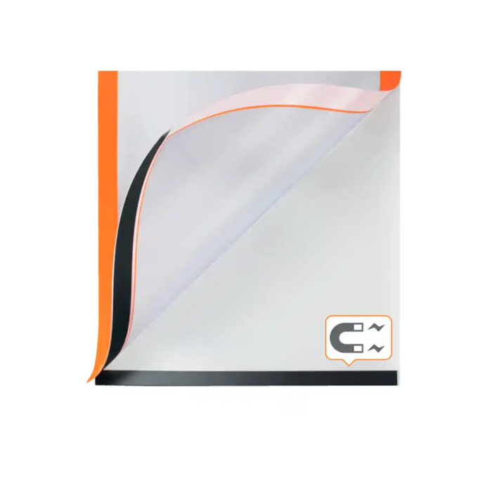 Nobo Marco porta anuncios DIN A4 magnético autoadhesivo, naranja, pack de 2 unidades 4