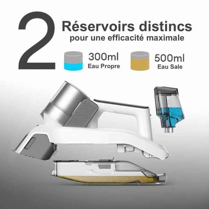 Eziclean EZI3760372559205 Lavadora inalámbrica Spot Remover W100 15000 Pa 60W 20 min 0,5 L Blanco/Gris 11 Eziclean EZI3760372559205 Lavadora inalámbrica Spot Remover W100 15000 Pa 60W 20 min 0,5 L Blanco/Gris 11