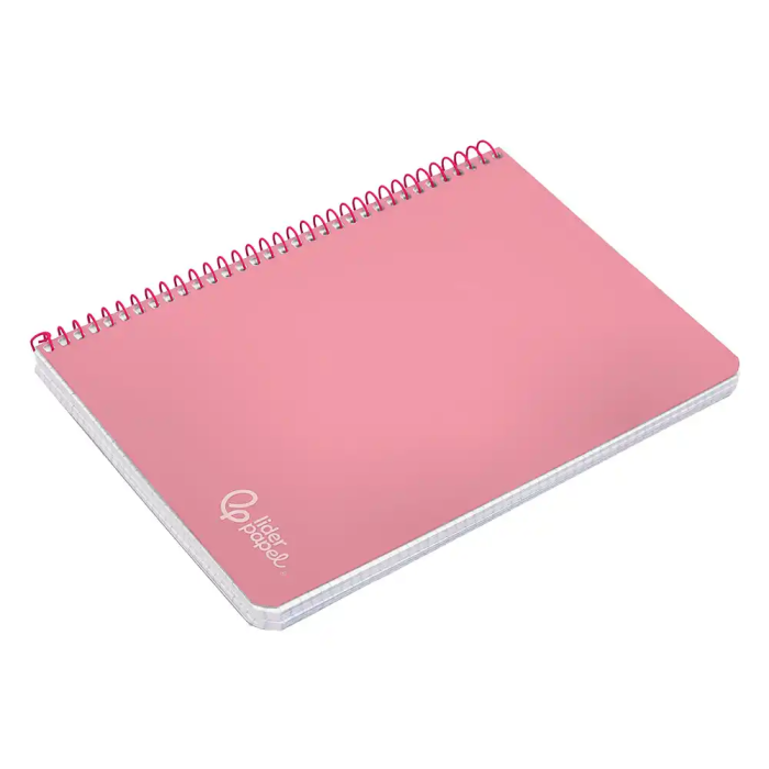 Liderpapel Cuaderno Espiral A4 Witty Tapa Dura 80 Hojas 90gr Cuadro 4mm Con Margen Color Rosa 4