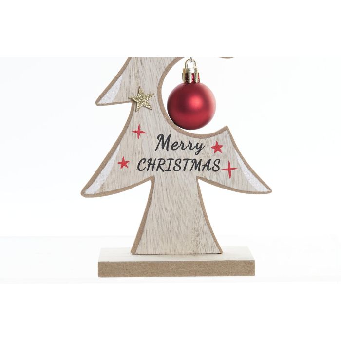 DKD Home Decor Set de 6 Adornos de Navidad Tradicionales con Forma de Árbol de MDF Natural Rojo - Medidas 5x25x11 cm 2 DKD Home Decor Set de 6 Adornos de Navidad Tradicionales con Forma de Árbol de MDF Natural Rojo - Medidas 5x25x11 cm 2