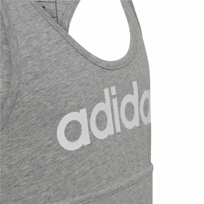 Sujetador Deportivo Adidas Essentials Linear Logo Gris 2