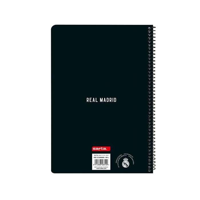 Libreta Real Madrid C.F. Blanco Gris A4 80 Hojas 1