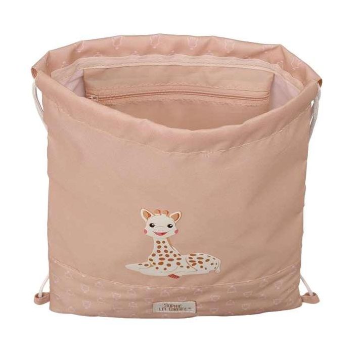 Bolsa Mochila con Cuerdas Sophie la Girafe Beige 26 x 34 x 1 cm 5