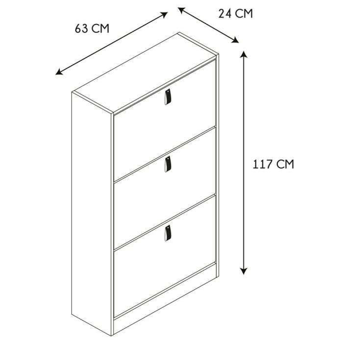 Mueble Zapatero 3 Puerta Abbot Home Deco Factory 6