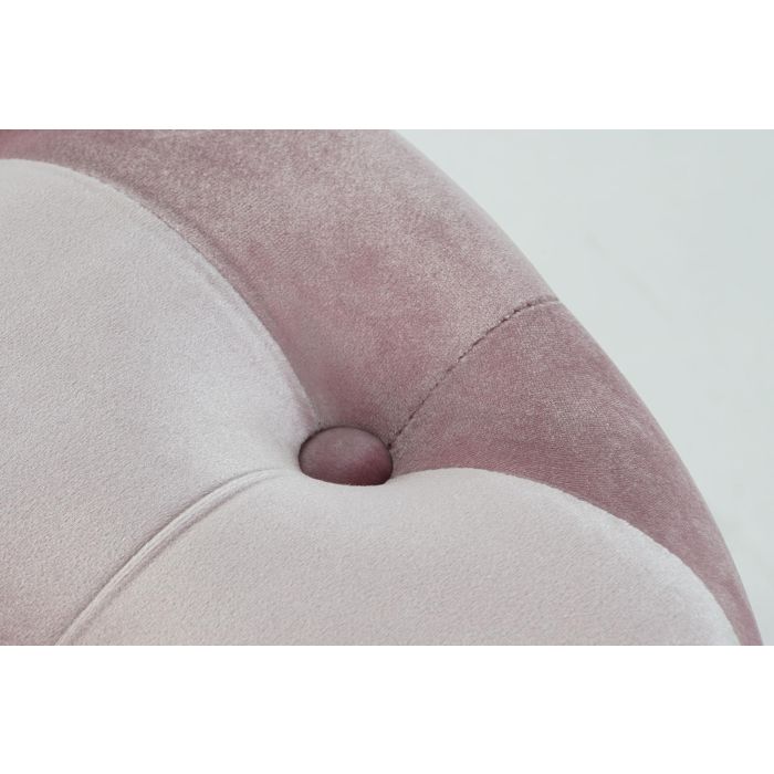 DKD Home Decor Reposapies Rosa Velvet MDF Set de 2 80 x 80 x 43 cm 3