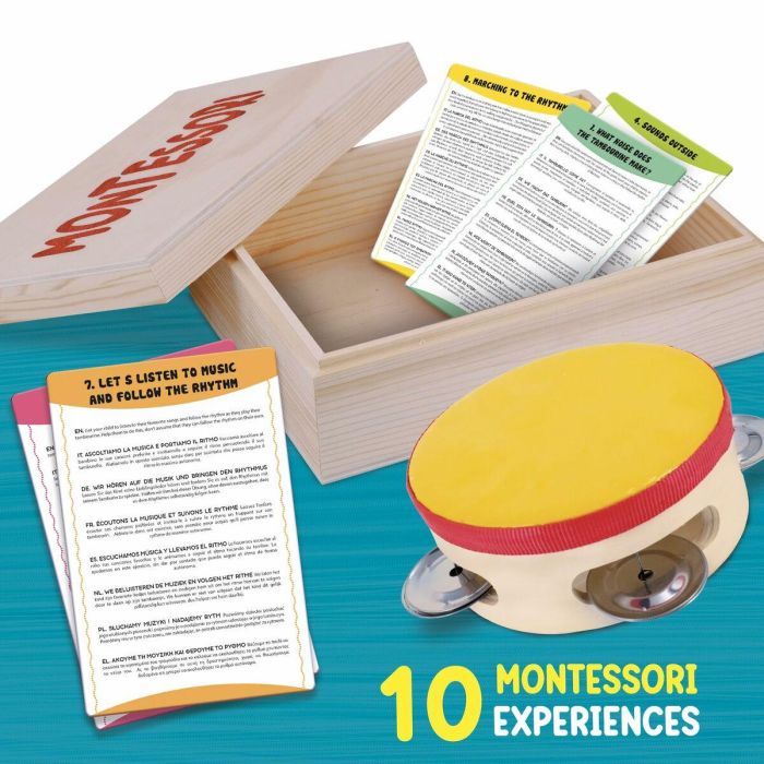 Lisciani Giochi Pandereta de Madera Toca y Agudiza tu Oído LIS8008324105489 2