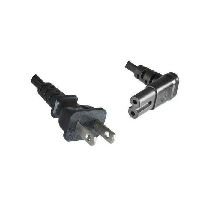 MicroConnect Cable de Alimentación Tipo A EE. UU. a C7 en Ángulo, 1.8 m, para Radios y Televisores