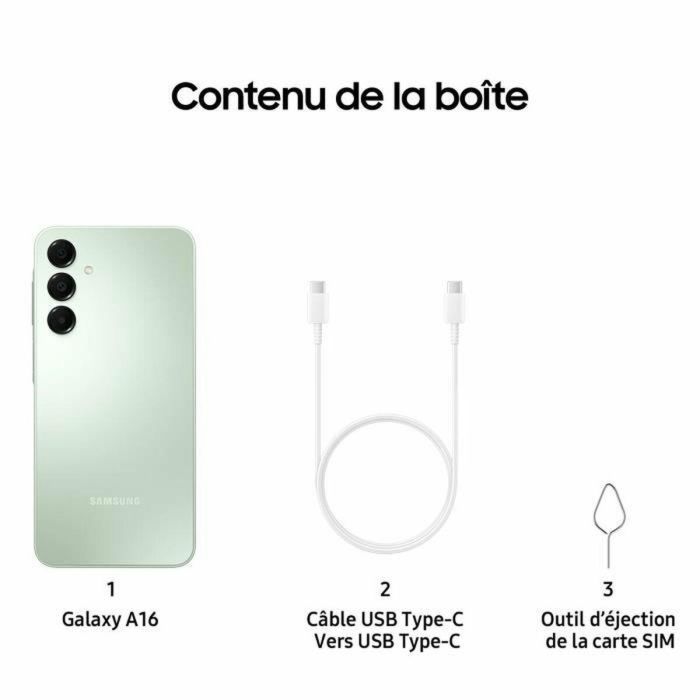 Samsung Galaxy A16 - Smartphone 128GB, 4GB RAM, Pantalla 6.7" Super AMOLED, Triple Cámara 50MP, Batería 5000mAh, Android 14 3 Samsung Galaxy A16 - Smartphone 128GB, 4GB RAM, Pantalla 6.7" Super AMOLED, Triple Cámara 50MP, Batería 5000mAh, Android 14 3