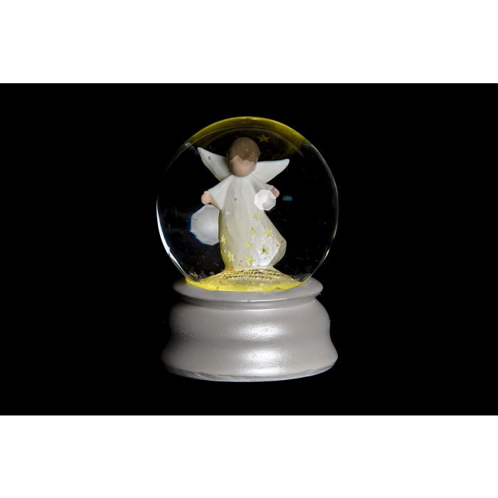 Bola Decoracion Navidad Tradicional DKD Home Decor Blanco 8 x 10.5 x 8 cm (4 Unidades) 1