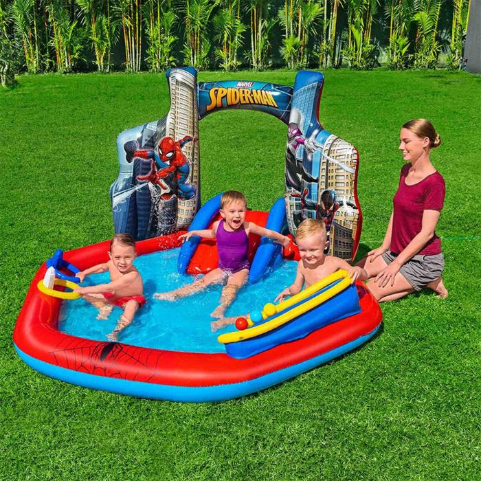 Bestway Piscina Hinchable Parque de Juegos Spiderman 211x206x127 cm +2 Años Jardin 98793 18