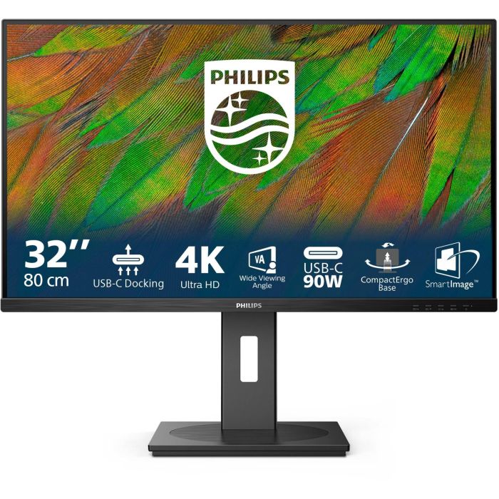 Philips 32B1U3900 Monitor 31.5" 4K Ultra HD VA 60Hz Negro con USB-C, HDMI y DisplayPort