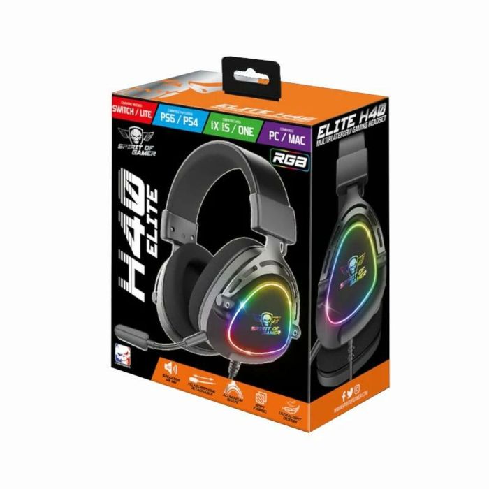 Auriculares con Micrófono Gaming Spirit of Gamer Elite H-40 1