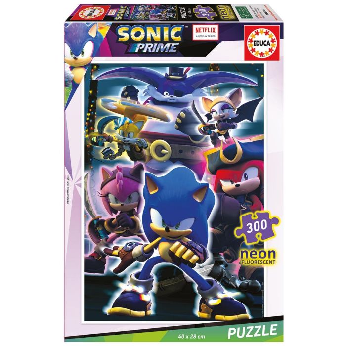 Educa 19630 Puzzle 300 Piezas Sonic Neon Brilla Oscuridad 40x28 cm +8 Años 1 Educa 19630 Puzzle 300 Piezas Sonic Neon Brilla Oscuridad 40x28 cm +8 Años 1