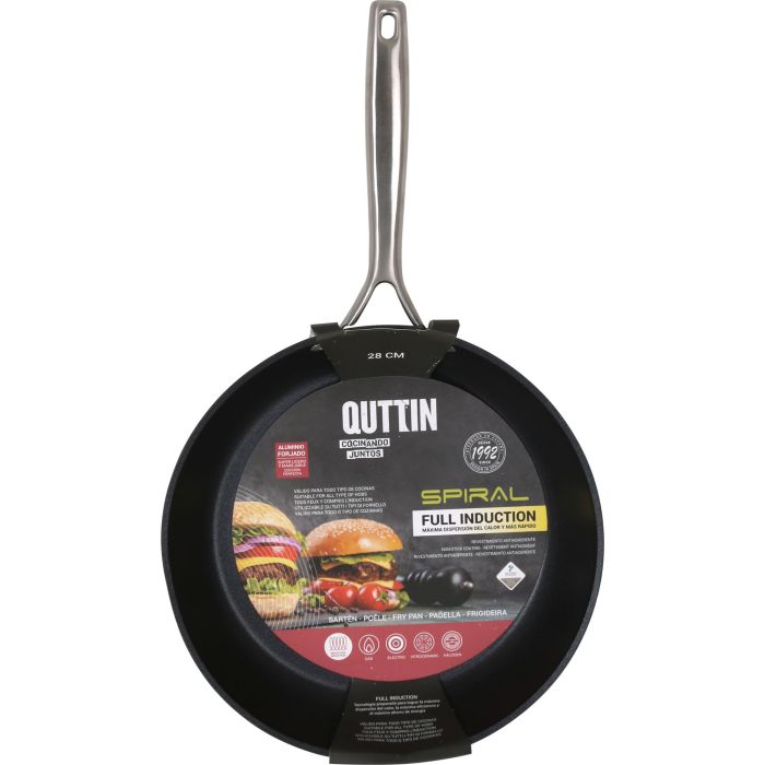 Sartén de aluminio forjado 28 cm Full Spiral Quttin (4 Unidades) 1 Sartén de aluminio forjado 28 cm Full Spiral Quttin (4 Unidades) 1