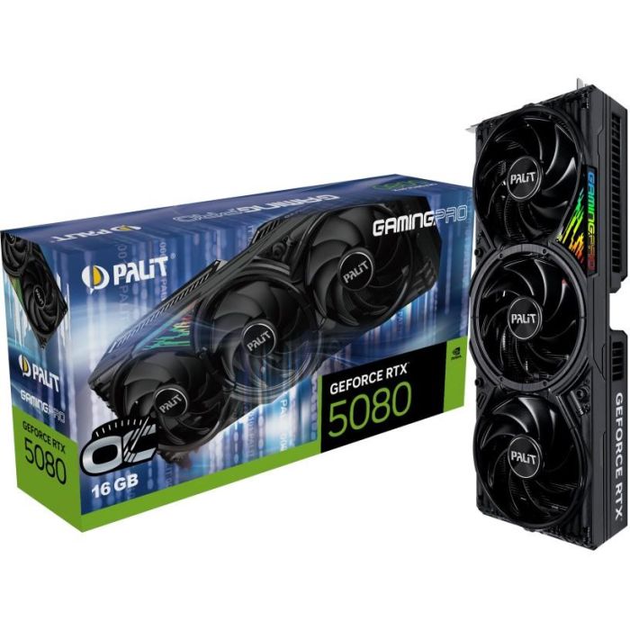 Palit GeForce RTX 5080 GamingPro OC 16GB GDDR7 HDMI 3xDisplayPort PCI Express 5.0 para Gaming y Diseñadores 9 Palit GeForce RTX 5080 GamingPro OC 16GB GDDR7 HDMI 3xDisplayPort PCI Express 5.0 para Gaming y Diseñadores 9