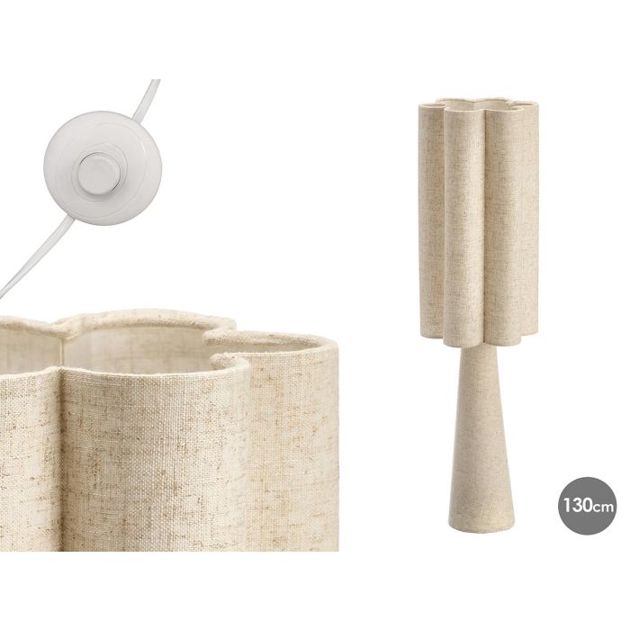 Giftdecor Lampara Flor Metal Papel 130 cm Natural