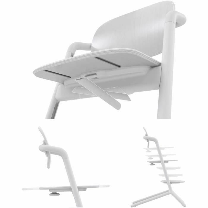 Cybex CYB4063846288731 Trona Lemo 2, Silla Alta de Diseño Evolutivo para Bebés, completamente escalable y ajustable, acabado Todo Blanco 1