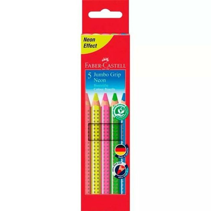 Lápices de colores Faber-Castell Neón Multicolor (5 Unidades) 1 Lápices de colores Faber-Castell Neón Multicolor (5 Unidades) 1