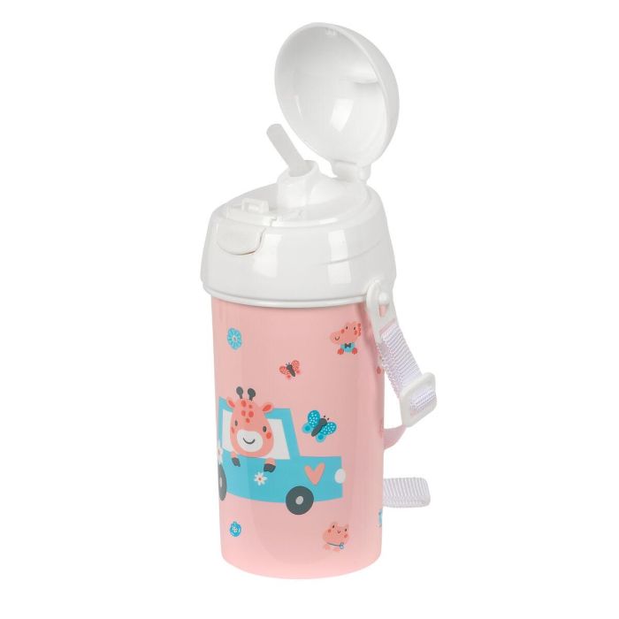 Botella de Agua Safta Jirafa Coral PVC 500 ml 2 Botella de Agua Safta Jirafa Coral PVC 500 ml 2