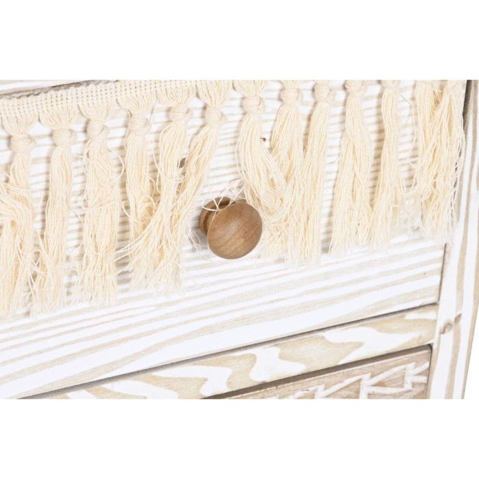 Comoda Boho DKD Home Decor Blanco Natural 35 x 80 x 80 cm 4