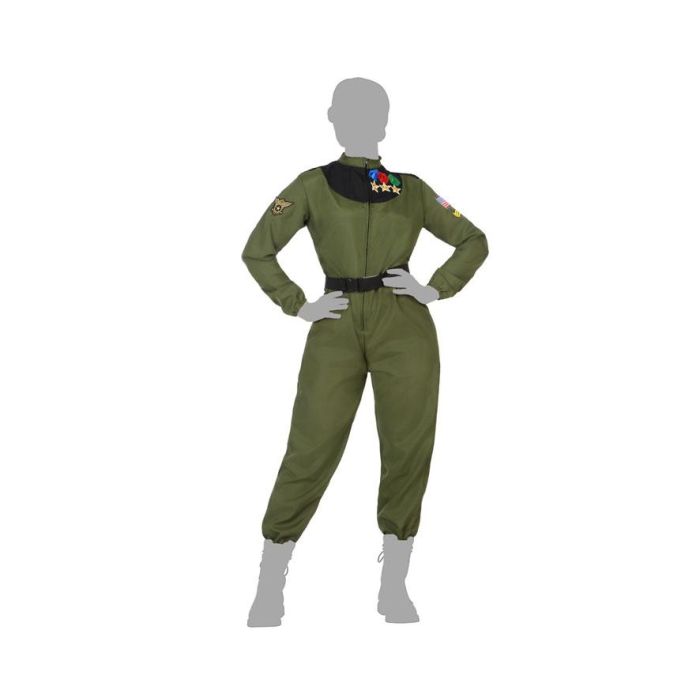 Disfraz Piloto Mujer Adulto Verde M-L 2 Disfraz Piloto Mujer Adulto Verde M-L 2