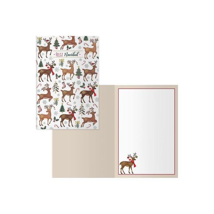 Christmas Dohe 115X170 Ciervos 6 unidades