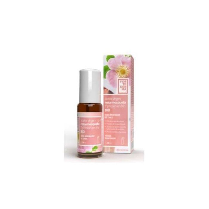 Fortederma Aceite Virgen Rosa Mosqueta Bio 30ml para Piel, 1ª Presión en Frío con Vitamina E Antioxidante, Origen Chile