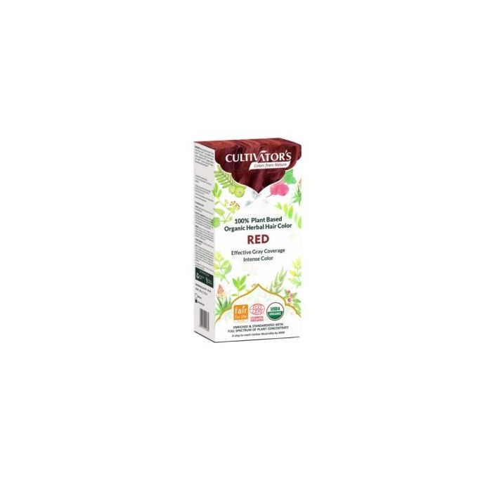 CULTIVATORS Tinte Orgánico Pelirrojo 100Gr. Ecocert - Cobertura 100% Canas, Vegano, para Cabello Brillante y Suave