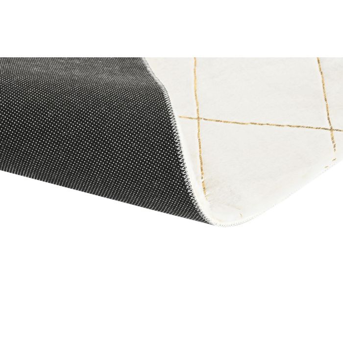 DKD Home Decor Alfombra Moderna de Poliéster Blanco con Patrón Rombo 240x60 cm 1000 gsm 4 DKD Home Decor Alfombra Moderna de Poliéster Blanco con Patrón Rombo 240x60 cm 1000 gsm 4