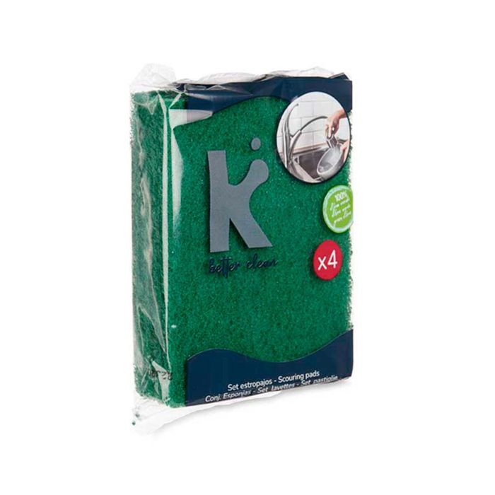 Set de Estropajos Verde Fibra abrasiva 11,3 X 15,7 X 0,5 cm (22 Unidades) 4 Set de Estropajos Verde Fibra abrasiva 11,3 X 15,7 X 0,5 cm (22 Unidades) 4