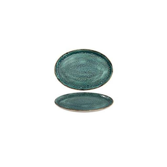 Moon Turquoise Fuente Oval 34X24X2 Cm (6 Unidades) Moon Turquoise Fuente Oval 34X24X2 Cm (6 Unidades)