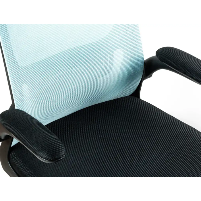 Q-connect Silla de Oficina Alba Malla Base Metálica Ruedas Premium Negro Azul Altura Máx 1110 mm Ancho 610 mm Profundidad 580 mm 7